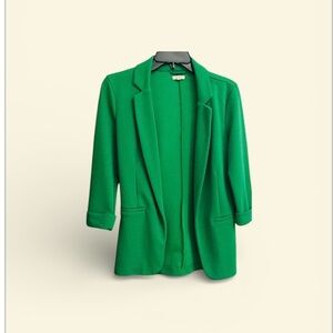 Maurices Emerald Green Open-Front Blazer Jacket
